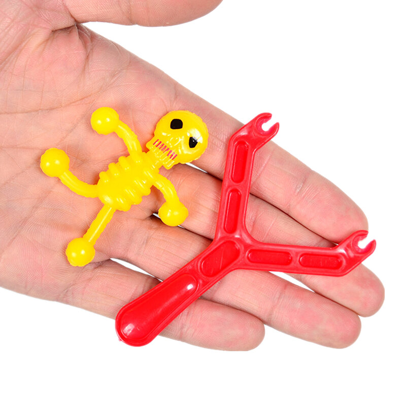 6pcs giocattoli per bambini catapulta di plastica scheletro uomo decompressione TPR rilascio pressione giocattolo classico bambini ragazzo novità regalo di compleanno