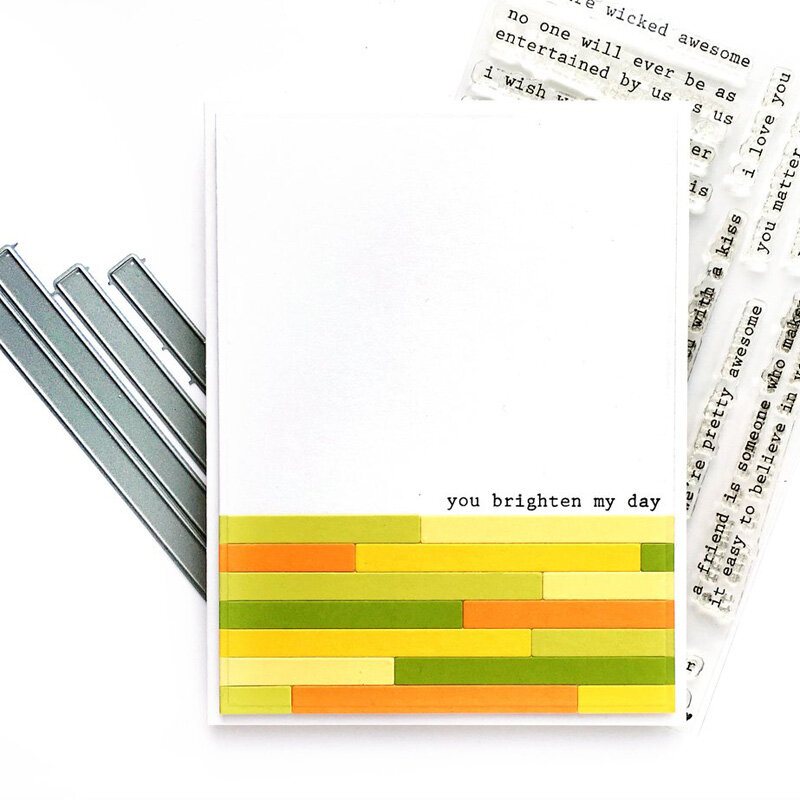 Retângulo palavras tira de corte metal dados scrapbook para cartão álbum fazer diy artesanato estêncil novo corte 2020