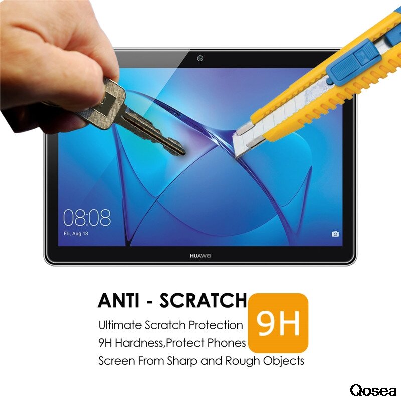 Film de protection pour écran de tablette Huawei MediaPad T3 10 9.6 pouces-9H, anti empreintes digitales, verre guatémaltèque
