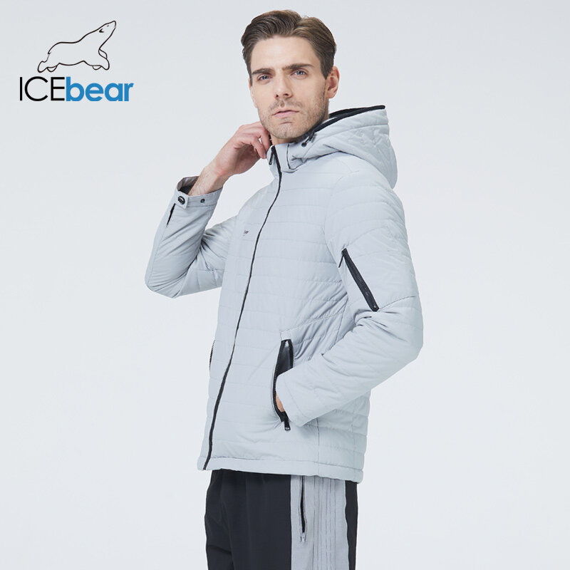 Icebear-男性用の短い綿のジャケット,フード付きの高品質のコート,mwc21662d,秋の新作,2020