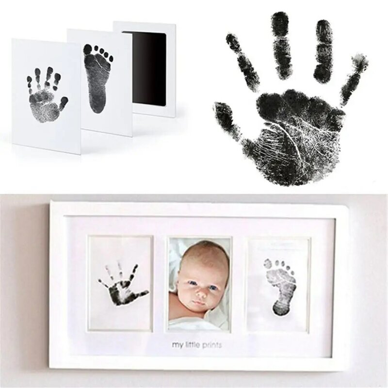 Almohadilla de tinta para huella de bebé recién nacido, almohadilla de tinta para pintar, foto, huella de pie, recuerdo, regalo para bebé