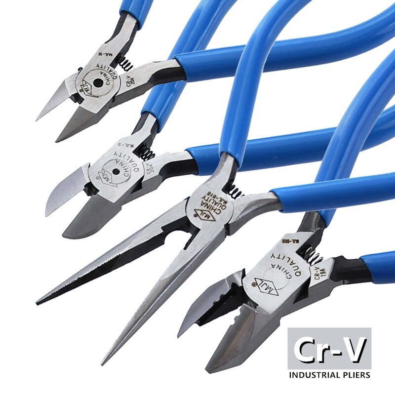 New Wire Cutters Electrical Cable Cutting Pliers Diagonal Snips Flush Industrial Pliers The Tail Spring Design Hand Tools Set