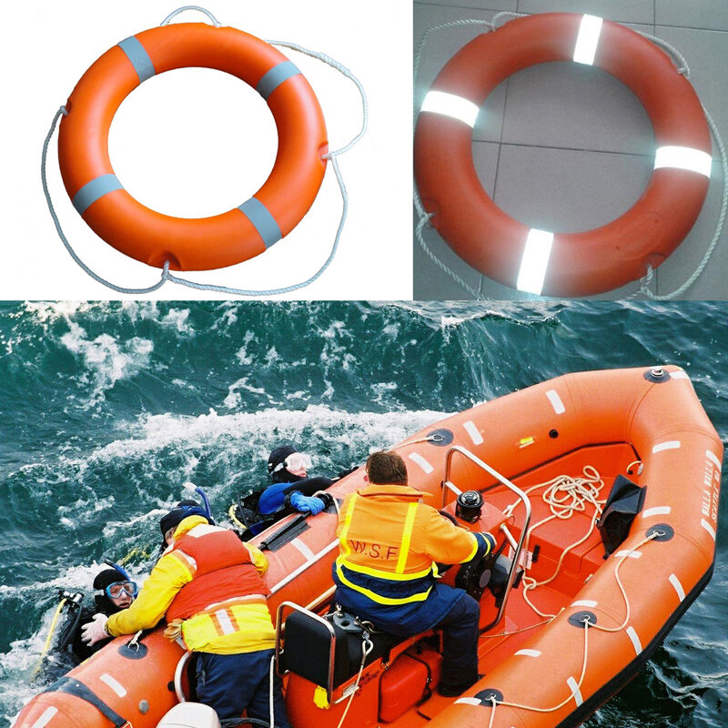 Светоотражающая лента высокой интенсивности шириной 5 см для морской экстренной службы, ПРИШИТАЯ с кольцами или одеждой