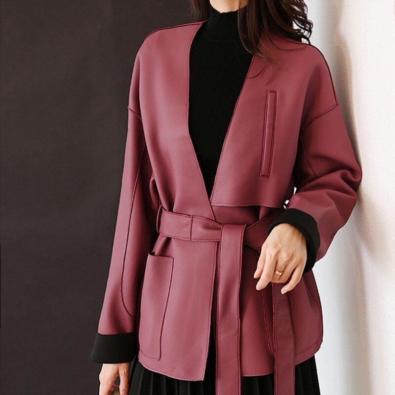 Женская Офисная куртка, элегантная однотонная модная куртка с V-образным вырезом и длинным рукавом, Повседневная Верхняя одежда в Корейском стиле для весны и осени, 2022