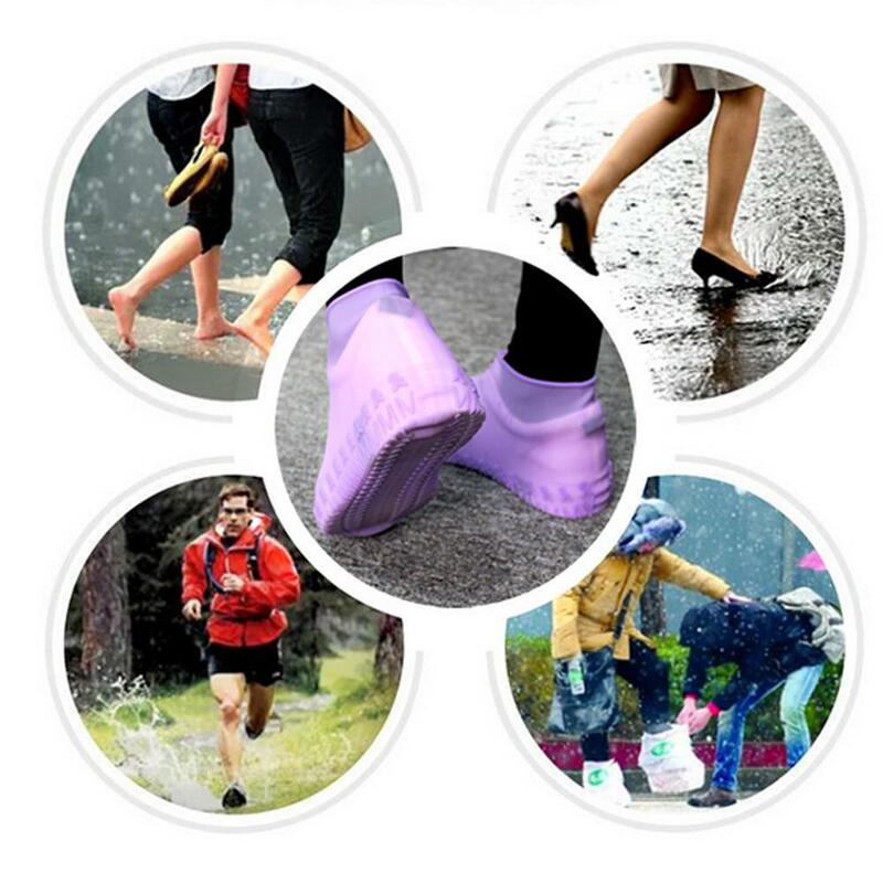 Silicone elástico reutilizável à prova dunisex água capa de sapato unisex bota overshoes para esporte ao ar livre acampamento caminhadas chovendo