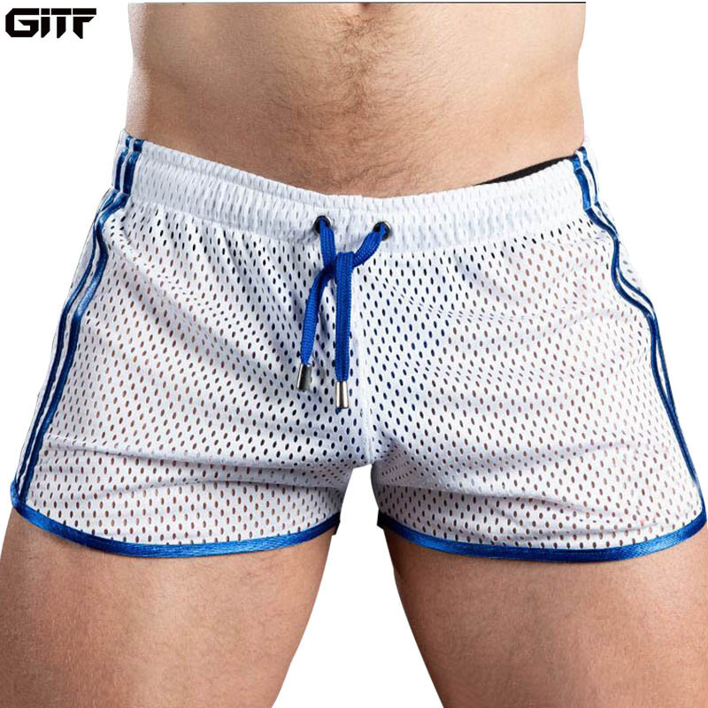 GITF-Pantalones cortos deportivos para correr para hombre, shorts de secado rápido de entrenamiento, ropa de gimnasio para hombre, pantalón de rejilla para fútbol, tenis, entrenamiento de playa, natación