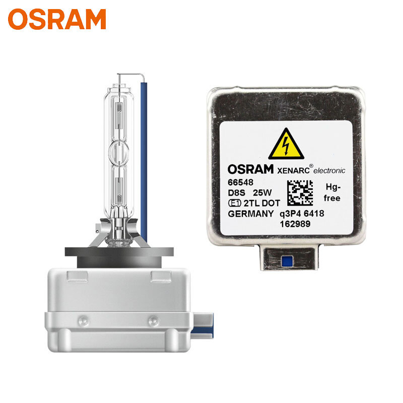 OSRAM D8S 66548 12V 25W Xenon HID Lampu Depan Xenon Mobil Asli Standar 4200K Lampu Putih Lampu Asli Otomatis Jerman, 1x