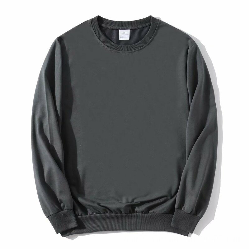 MRMT 2024 pulover kaus pria bermerek pakaian tipis warna polos kaus pria kerah bulat atasan Pullover pria lengan panjang