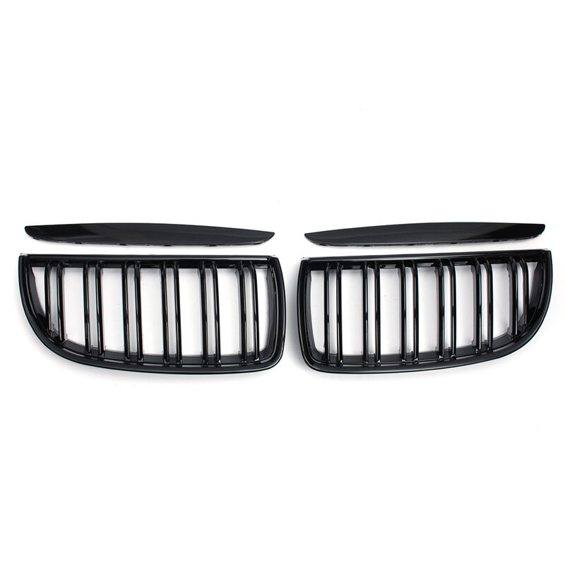 Pair Front Double Slat Sport Kidney Grille Grill For BMW E90 E91 4 Door 2005-2008 For F22 F23 F24 2012-2018 Racing Grills