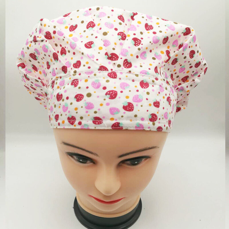 Cappello Poncho stampato in cotone sala operatoria femmina maschio medico infermiera cappello sanitario Baotou senza sciarpa cappello di bellezza per chemioterapia