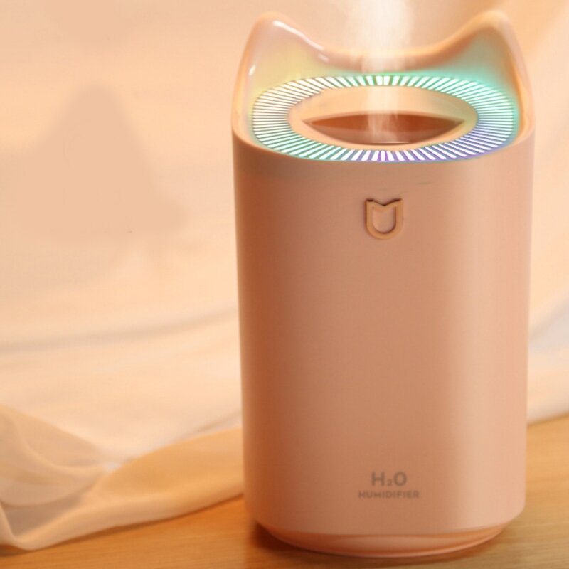 หัวฉีดคู่ Mini Air Humidifier USB Mist Maker Beauty Replenishing Aroma Diffuser การทำงานที่เงียบสงบ Fogger ทำความสะอาด
