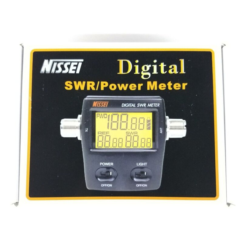 MHZ Power Meter NISSEI M Type Connector RS-70 Digital SWR Power Counter 1.6-60MHz 200W