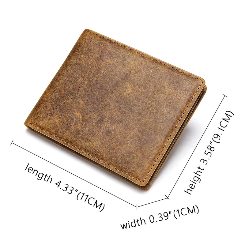 محفظة MVA صغيرة للرجال من الجلد مزودة بجيب للنقود المعدنية محفظة فاخرة من الجلد الطبيعي للرجال مزودة بجيب للعملات المعدنية موديل عام 7444