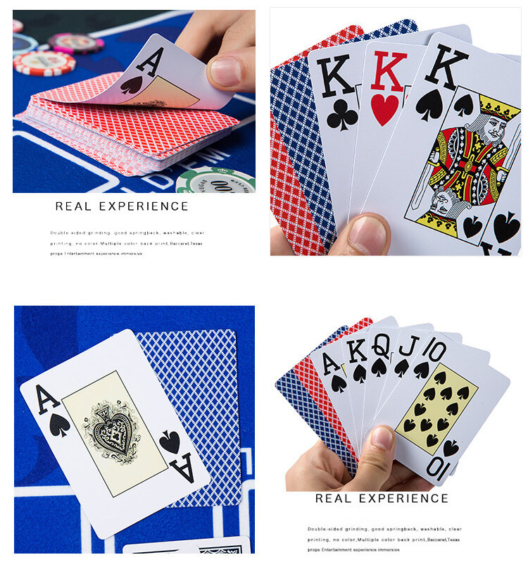 High Quality Waterproof PVC Plastic Playing Cards Set Trend 54pcs Deck Poker Classic Magic Tricks Tool Magic Poker Box-packed