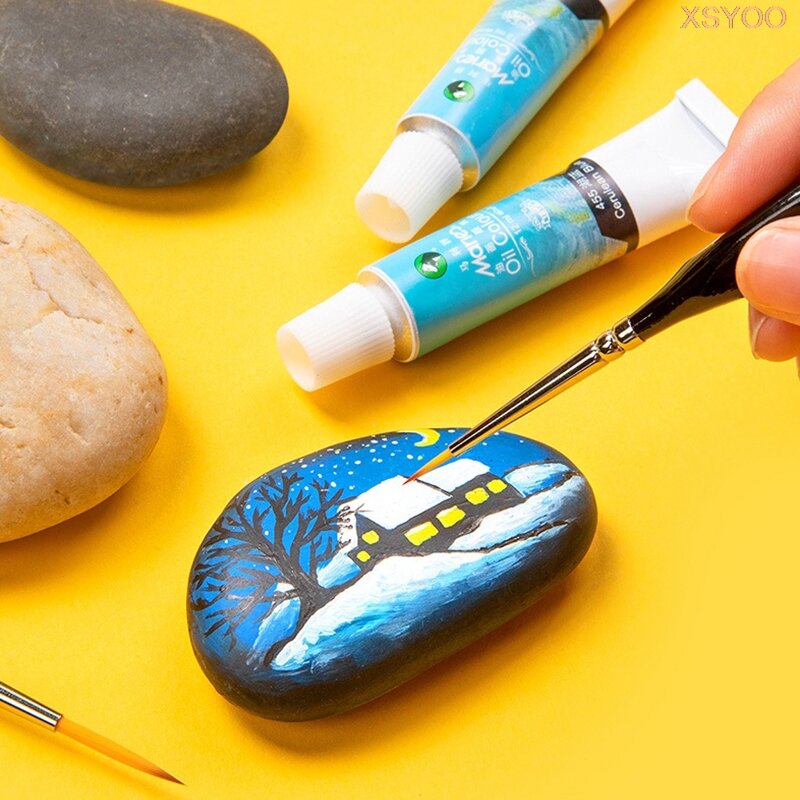 9 Pcs/Set Miniature Detail Paint Brush Set Professional Fine Soft Brushes For Art Model Tools Acrylic Watercolor Oil Model Kits