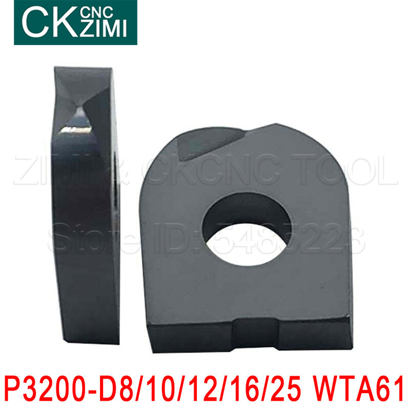 Inserções de fresa de carboneto, ferramentas cnc cópia inserções de giro para t2139 suporte de fresa frontal p3200 d8 d10 d12 d16 d20 d25 wta61