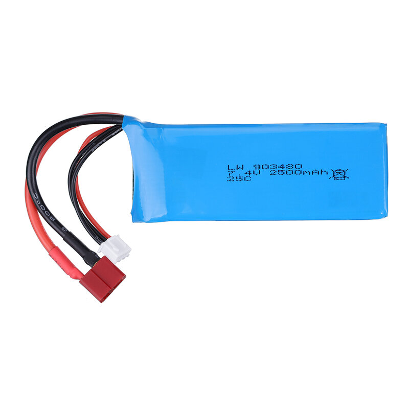 RC Cars Battery Accessories 2S 7.4v 2500mAh Lipo Battery for Wltoys 144001 124016 124017 124018 124019 RC off-road racing Parts