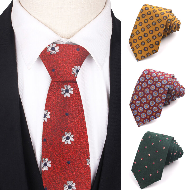 New Striped Tie For Men Women Polyester Classic Floral Neck Tie for Wedding Business Suits Man Ties Adult Slim Necktie Gravatas