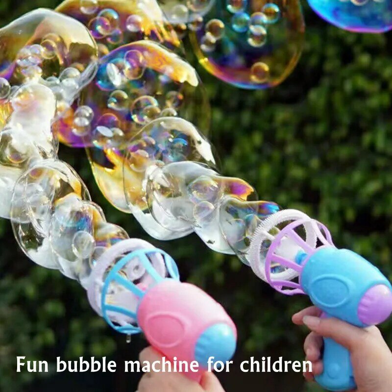 Machine à bulles automatique pour enfants, pistolet à bulles pour garçons et filles, ventilateur électrique, jouets d'été, jouet d'extérieur pour enfants