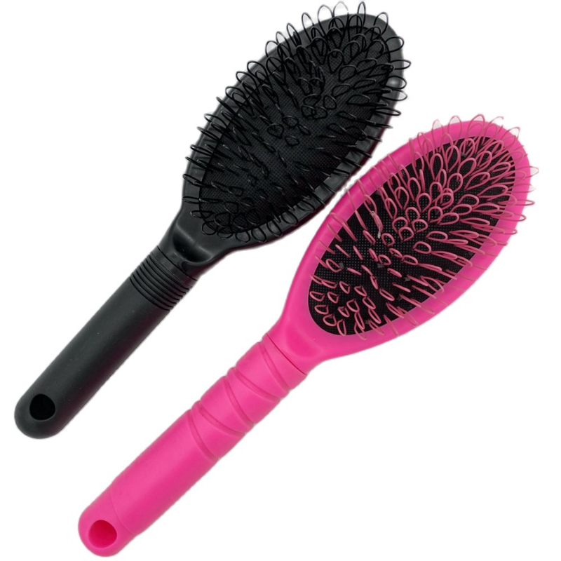 Loop Hair Extension Brush, emaranhado livre, preto e rosa, 1 pc