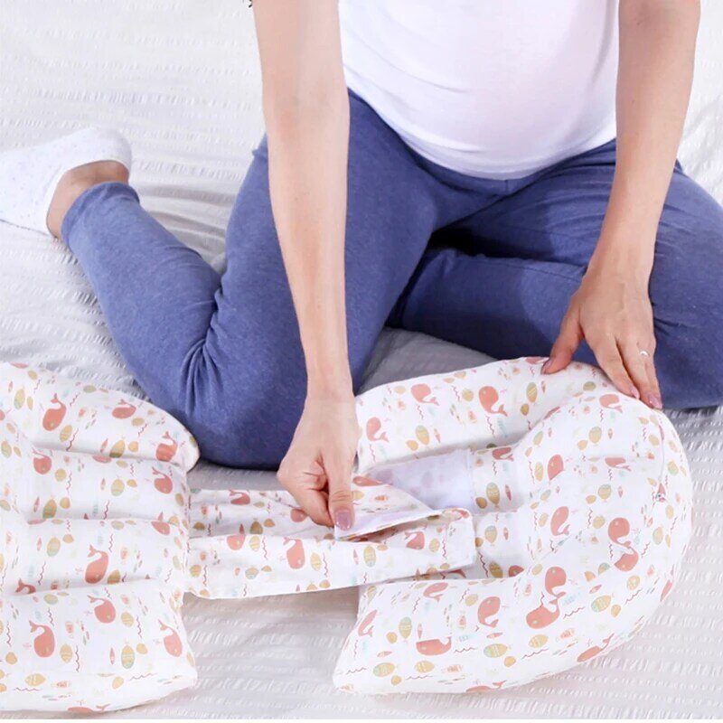 ผ้าฝ้ายเอวหมอนสำหรับหญิงตั้งครรภ์การตั้งครรภ์หมอน U Full Body หมอน Sleep Pregnancy Cushion Pad ผลิตภัณฑ์