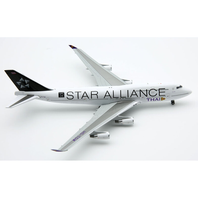 1:400 Legering Collectible Vliegtuig Jc Wings XX4898 Thai Airways "Star Alliance" Boeing B747-400F Diecast Vliegtuigen Jet Model HS-TGW