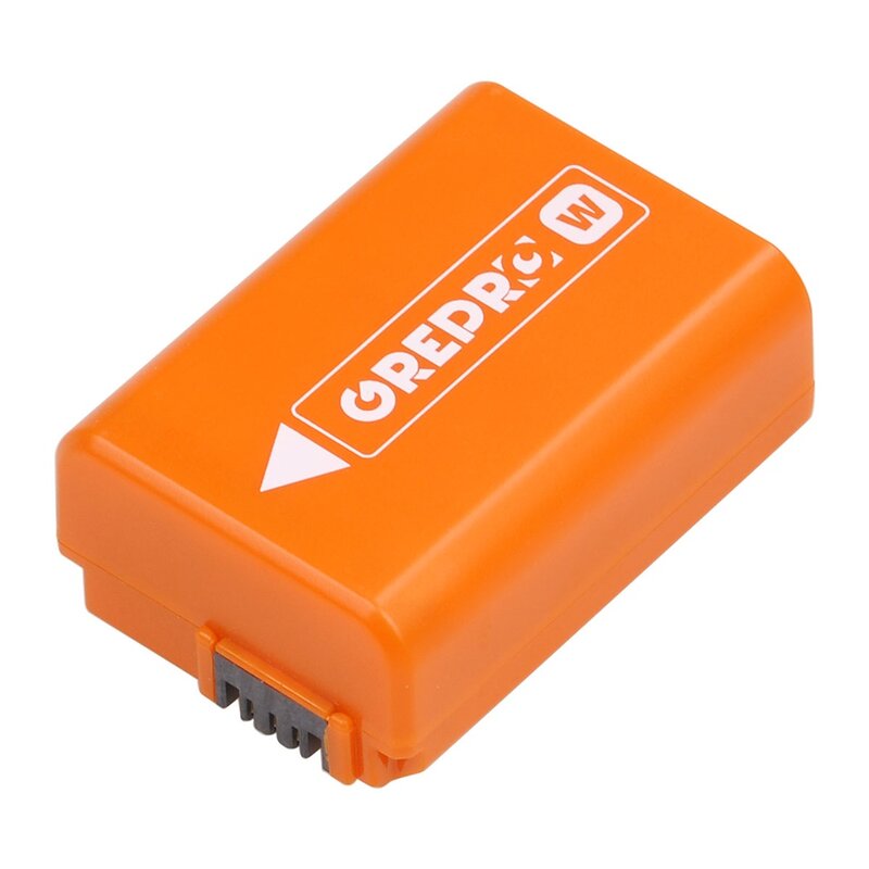 Orange NP-FW50 distillé FW50 Batterie (2160mAh) pour Sony Alpha a6500 a6300 a6000 a5000 a3000 NEX-3 A7 A7M2 A7R 7SM2 7M2 A33 A35 A37 A55
