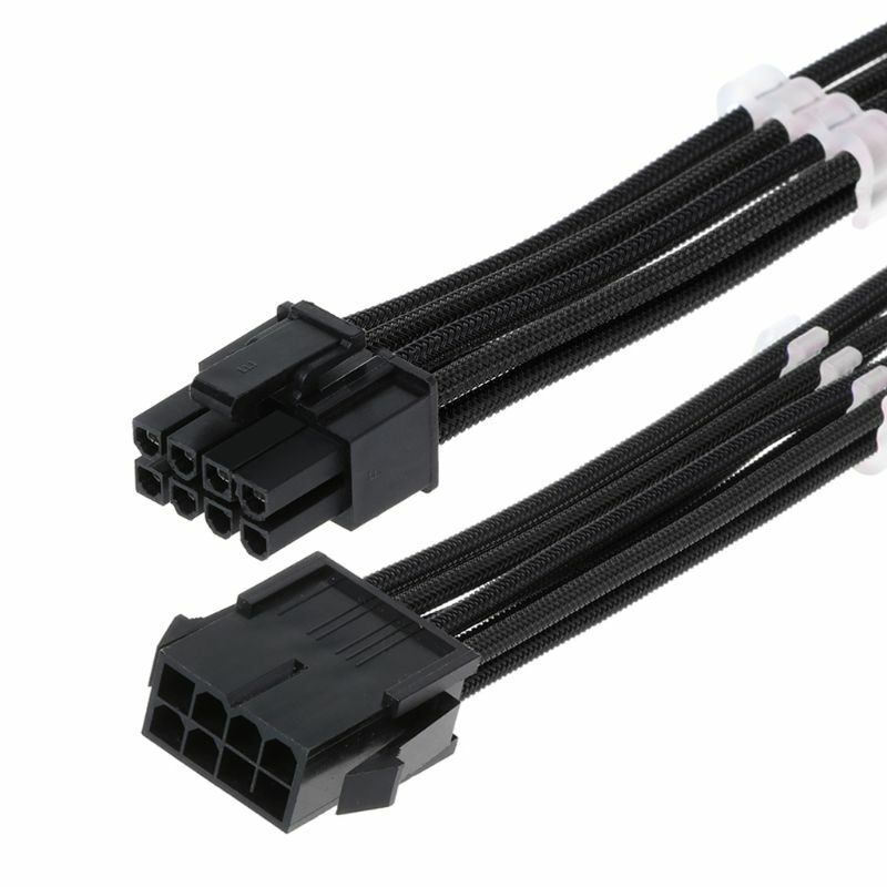 30 см/40 см Черный GPU PCI-E 8 Pin (6pin + 2pin) штекер-гнездо удлинитель питания кабель для ПК Компьютерные аксессуары