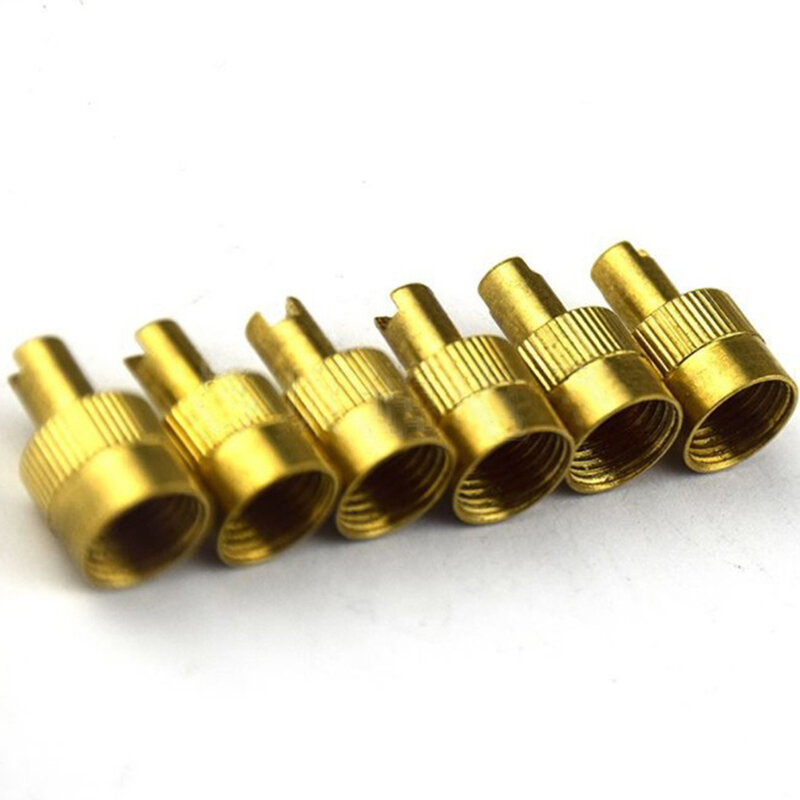 Copper Slotted Head Valve Stem Cap Car Motorcycle Valve Wheel Tire Valvol Lid 100% brand new and high quality