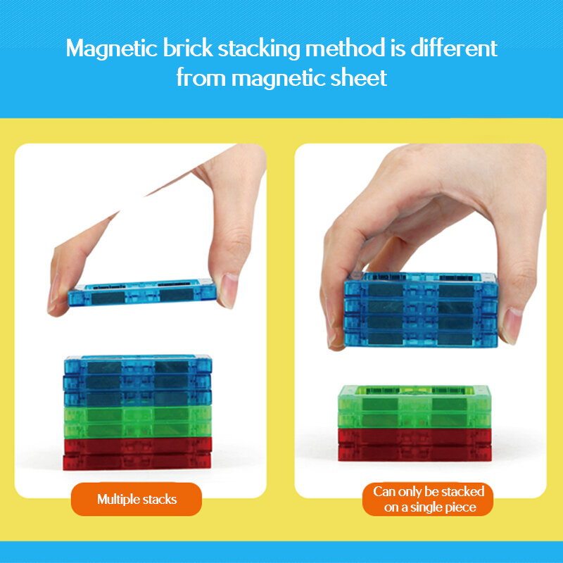 32-158PCS Mini Transparent Magnetic Blocks Designer Construction Building DIY Magnets Magnetic Blocks Educational Toys For Kids