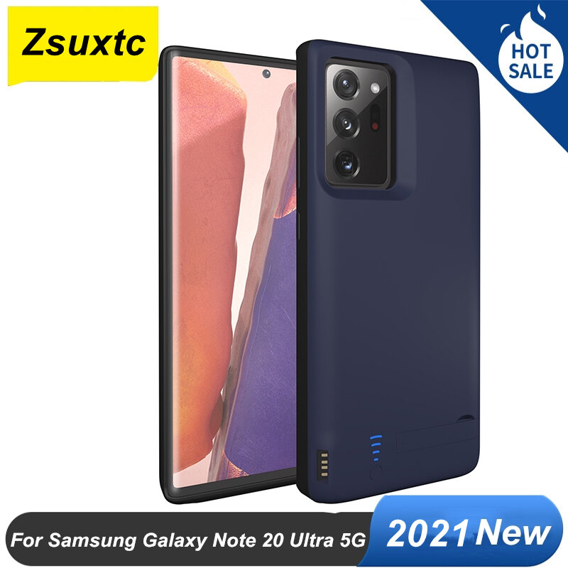 Samsung galaxy note 20 ultra carregador de bateria, 6000 mah para samsung galaxy note 20 ultra 5g caixa de carregamento