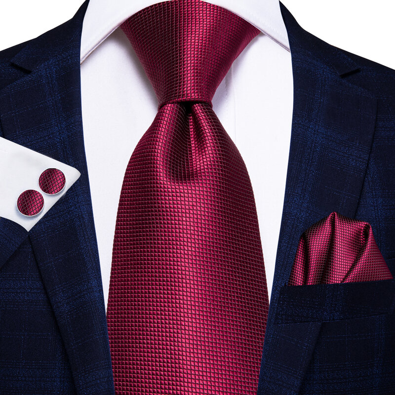 Gravatas Paisley de alta gravata para homens, 100% seda, formal, negócios, luxo, casamento, qualidade, vinho tinto, 8,5 cm