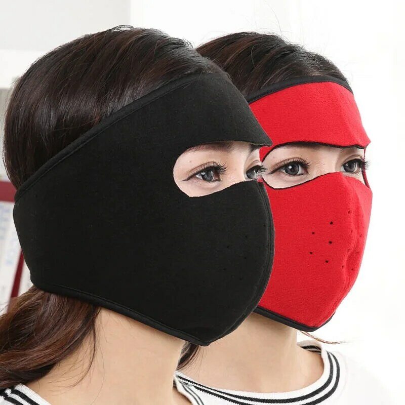 男性と女性のための暖かく,厚くて抵抗力のあるマスク,統合された耳を備えた,秋と冬のサイクリングマスク