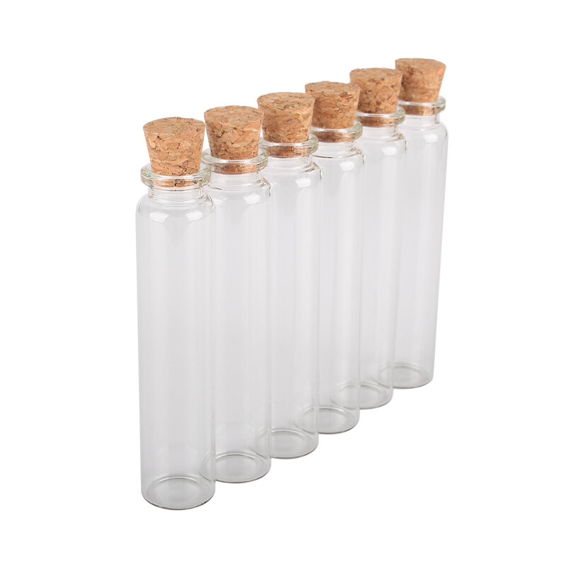 10pcs 25ml 22*100mm Clear Glass wish bottle Empty Jars Glass Bottles with Cork Stoppers Spice Jars Glass Vials