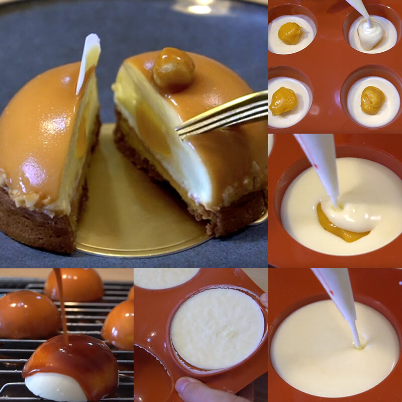 Ball Sphere ซิลิโคนแม่พิมพ์สำหรับเค้ก Pastry Baking ช็อกโกแลตลูกอม Fondant Bakeware รอบรูปร่างขนมหวานแม่พิมพ์ DIY ตกแต่ง