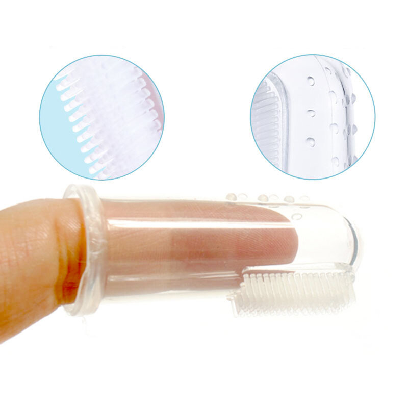 1 комплект мягкой детской зубной щетки палец в коробке силиконовые детские щетки гигиена чистки зубов Детская щетка для новорожденных