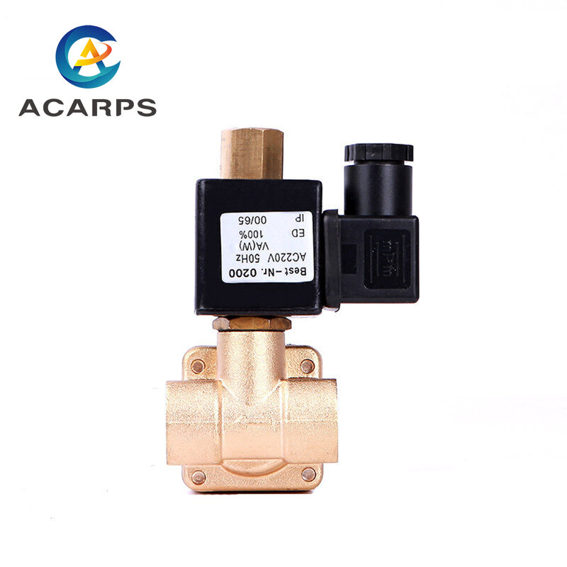 3/8 inch Solenoid Valve for Water Normally Open 220v Brass HIgh Temperature