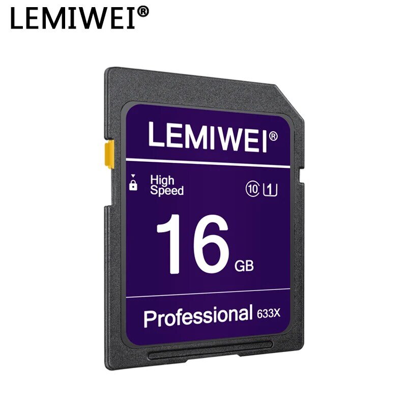 Lemiwei-Carte SD pour appareil photo, irritation professionnelle, carte mémoire flash haute vitesse, 10 V10, 64 Go, 16 Go, U1, carte SDXC, 4 Go, 8 Go, 32 Go