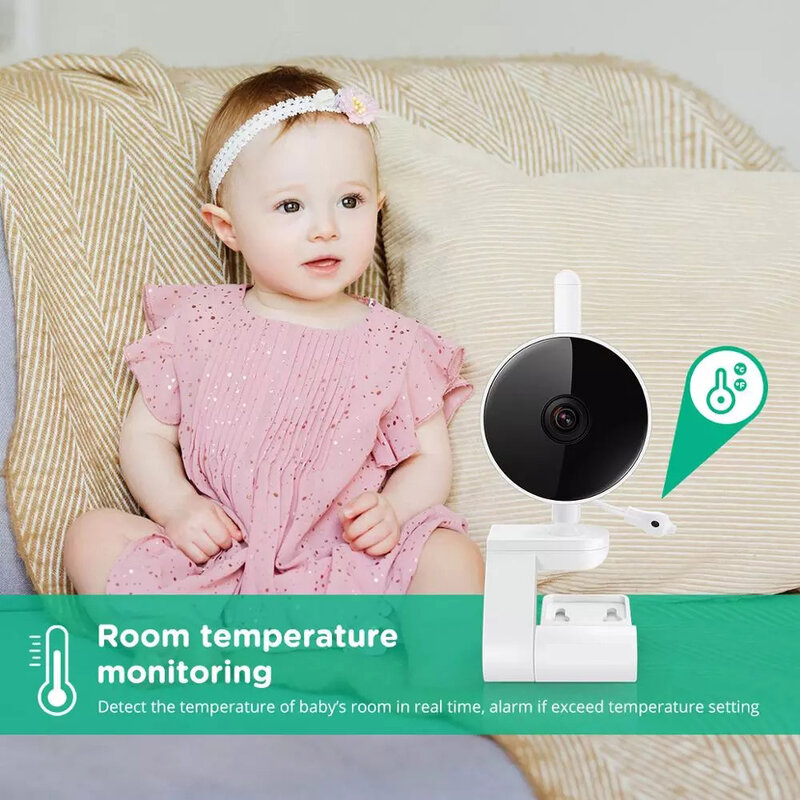 To 1080P Baby Monitor HD Surveillance Camera with 4.3 Inch Screen IR Night Vision Security Camera Two-way Audio Baby Camera