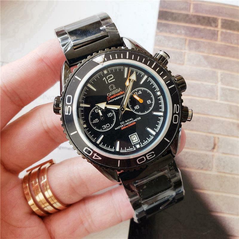 Oméga-luxe marque quartz femmes montres Quartz montre en acier inoxydable bracelet montre-bracelet classique affaires robe hommes montre 8145