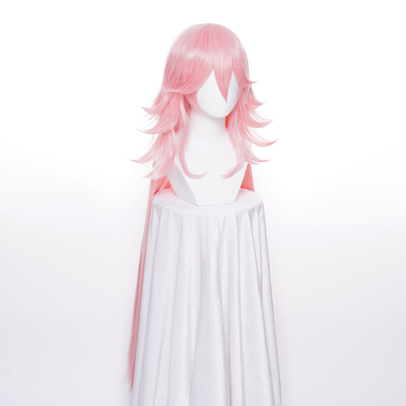 Honkai impacto 3 3ª peruca cosplay, peruca yae sakura rosa de 120cm de comprimento, cabelo sintético liso + touca de peruca livre