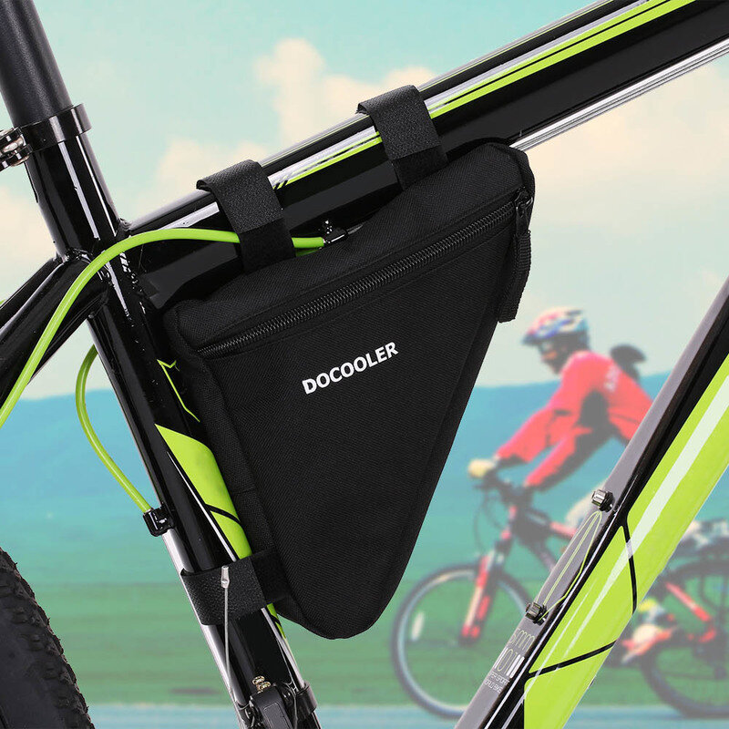 Moonbiffy-bolsa Docooler para exteriores, bolsa triangular para bicicleta, sillín delantero, marco de tubo, soporte, funda de almacenamiento para exteriores