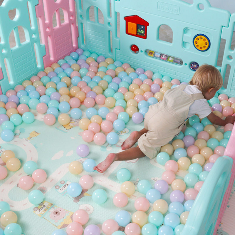 PANGDUBE-Bolas infláveis para crianças, bolas coloridas, bolas para piscina seca, cercadinho, bolas oceânicas macias de PP, 5,5 cm, 100 pcs, 50pcs