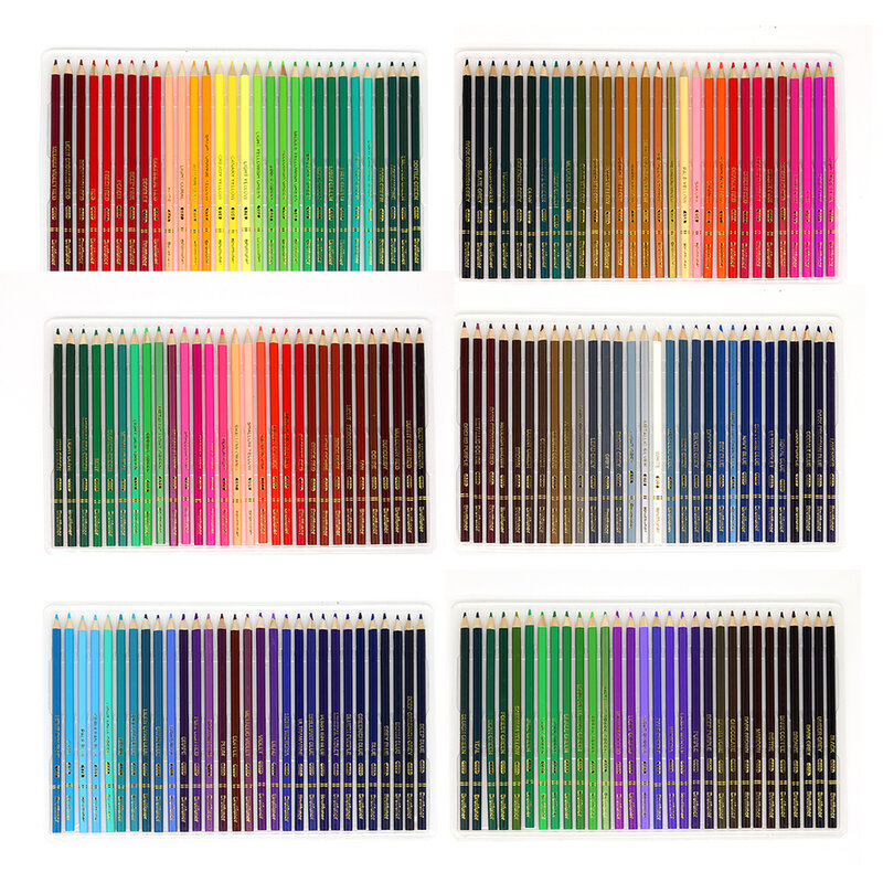 Brutfuner-Crayons de Couleur Professionnels en Bois, Ensemble de Crayons à Croquis à l'Huile, Fournitures Scolaires d'Art et de Dessin, 48/72/120/160/180/260 Couleurs