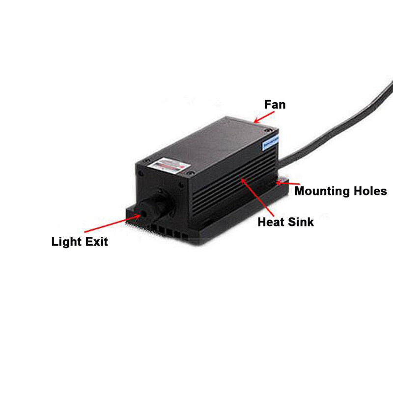 Módulo láser de pulso UV de alta potencia, 355nm, 20mW, 50mW, 100mW, puede duplicar Salida de fibra