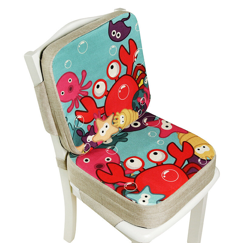 Детская обеденная Подушка, детский увеличенный стул, регулируемая моющаяся портативная Съемная подушка для высоких стульев
