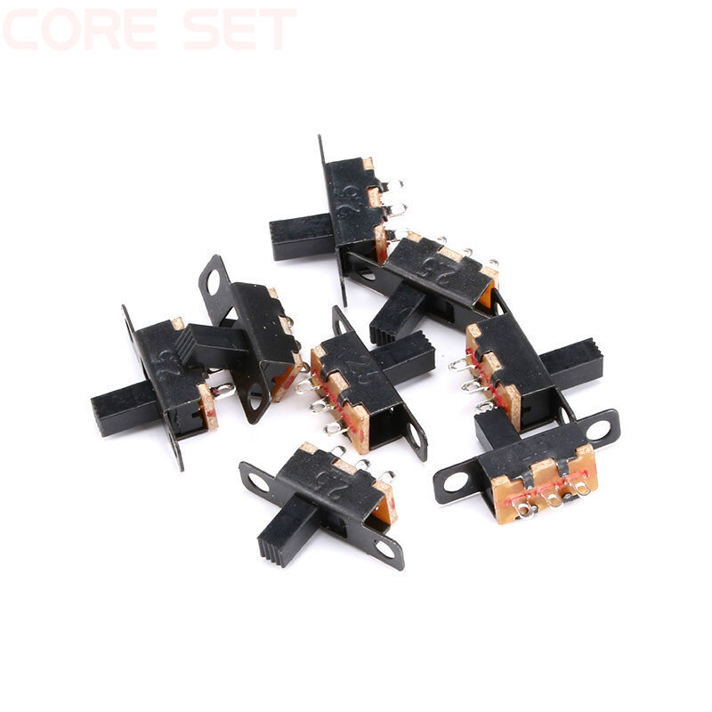 미니 사이즈 블랙 SPDT 슬라이드 스위치, DIY 전원 전자 프로젝트 G6 1P2T 토글 스위치 핸들, SS12F15, 50V 0.5 A, 6mm, 10 개, 20 개
