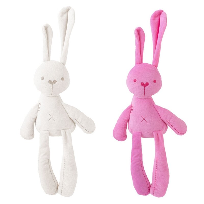 Stuffed Animals Bunny Soft Snuggle Bunny Baby Sleep Cotton Rabbit Toys Childs First Bunny Doll Natural Cotton Pink White G99C