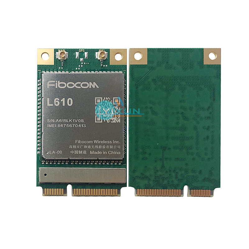 Fibocom-L610-LA L610 LTE Cat1 mini pcie, banda de LTE-FDD para América Latina, B1/B2/B3/B4/B5/B7/B8/B28/B66, GSM 850/900/1800/1900MHz