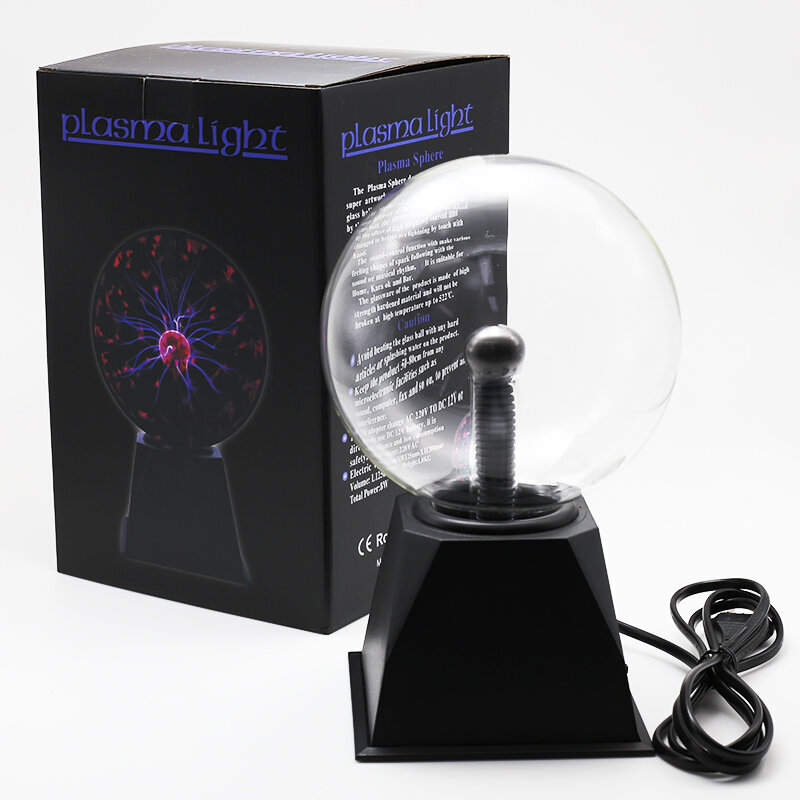 Plasma Ball Novidade Magic Crystal Touch Lamp, LED Night Light, Criança Nightlight, Aniversário e Natal, Decoração de Iluminação, Presente para Crianças, 220V